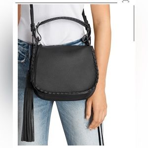 All Saints Mori Lea Crossbody Bag, Black leather